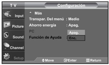 SAMSUNG LN-S2652D - Uso de la función de ahorro de energía - 5