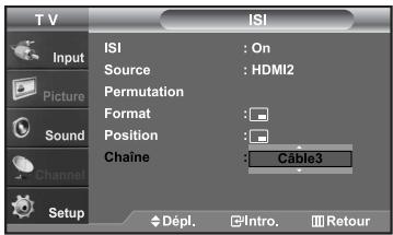 SAMSUNG LN-S2652D - Changer la chaîne de la fenêtre ISI - 1