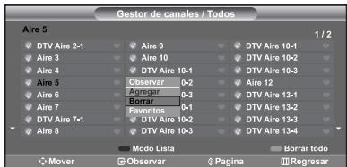 SAMSUNG LN-S2652D - Configuración del Gestor de Canales - 3