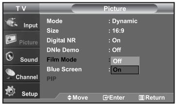 SAMSUNG LN-S2652D - Setting the Blue Screen Mode - 4