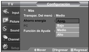 SAMSUNG LN-S2652D - Uso de la función de ahorro de energía - 2