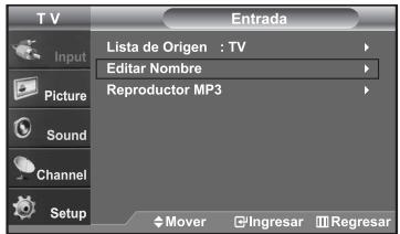 SAMSUNG LN-S2652D - Edición del Nombre de la Fuente de entrada (dependiendo del modelo) - 1