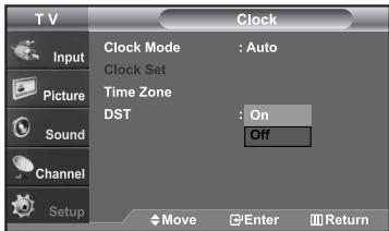 SAMSUNG LN-S2652D - Setting the Clock - 14