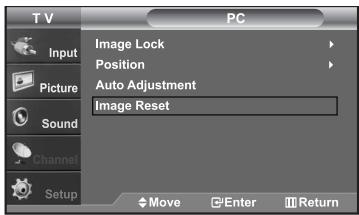 SAMSUNG LN-S2652D - Initializing the Screen Position or Color Settings - 1