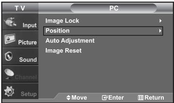 SAMSUNG LN-S2652D - Changing the Screen Position - 1