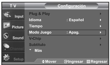 SAMSUNG LN-S2652D - Uso del Modo Juego - 1