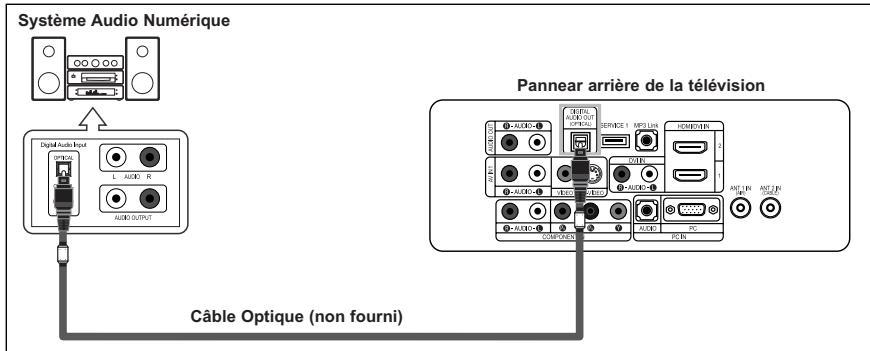 SAMSUNG LN-S2652D - Branchement d'un système audio numérique - 1