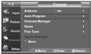 SAMSUNG LN-S2652D - Storing Channels in Memory (Automatic Method) - 1