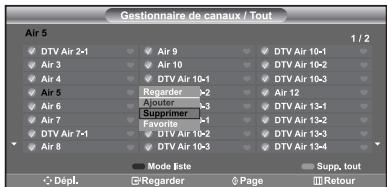 SAMSUNG LN-S2652D - Réglage de Gestionnaire de canaux - 3