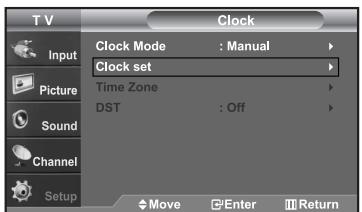 SAMSUNG LN-S2652D - Setting the Clock - 5