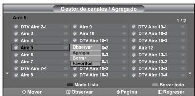 SAMSUNG LN-S2652D - Para configurar los canales favoritos - 3