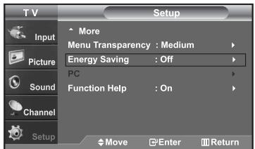 SAMSUNG LN-S2652D - Using the Energy Saving Feature - 1