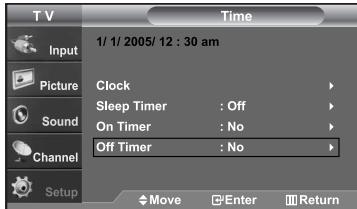 SAMSUNG LN-S2652D - Setting the On/Off Timer - 3