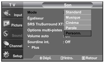 SAMSUNG LN-S2652D - Utilisation des paramètres automatiques de son - 1