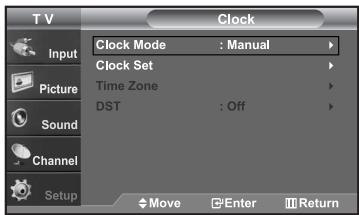 SAMSUNG LN-S2652D - Setting the Clock - 9