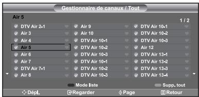 SAMSUNG LN-S2652D - Réglage de Gestionnaire de canaux - 6