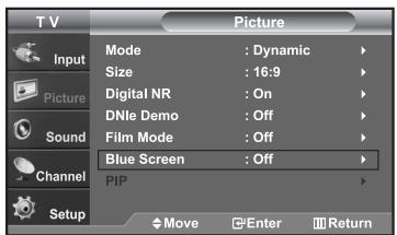 SAMSUNG LN-S2652D - Setting the Blue Screen Mode - 1