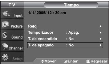 SAMSUNG LN-S2652D - Activación y desactivación del temporizador - 3