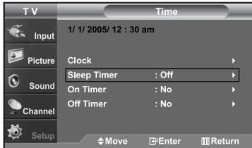 SAMSUNG LN-S2652D - Setting the Sleep Timer - 1