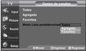 SAMSUNG LN-S2652D - Para configurar los canales favoritos - 7