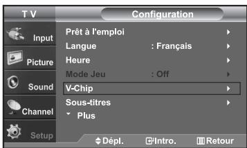 SAMSUNG LN-S2652D - Comment configurer les restrictions à l'aide des ‘Contrôle parental TV’ - 1