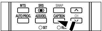 MTS AUTO PROG. SRS ADD/DEL SET SWAP CAPTION CH RE... ↑