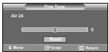 Fine Tune Air 24 0 Reset Move Enter Return