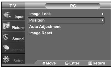 PC Image Lock Position Auto Adjustment Image Reset Move Enter Return