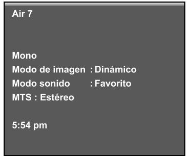 Air 7 Mono Modo de imagen : Dinámico Modo sonido : Favorito MTS : Estéreo 5:54 pm