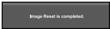 Image Reset is completed.