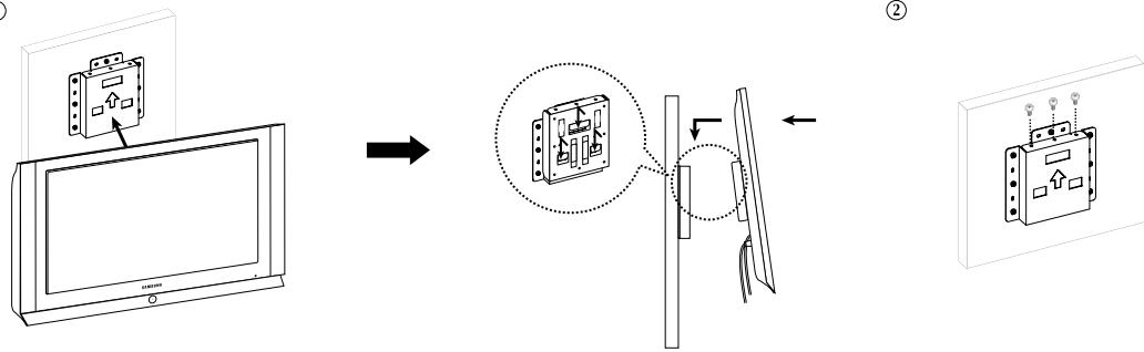 SAMSUNG LN-S3241D - Cómo ensamblar el Soporte de montaje de pared - 3