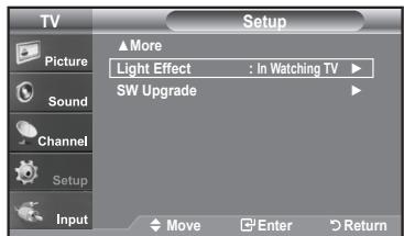 SAMSUNG LN-T1954H - Setting the Light Effect - 1