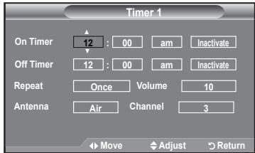 SAMSUNG LN-T1954H - Setting the On/Off Timer - 2
