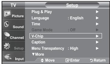 SAMSUNG LN-T1954H - How to Set up Restrictions Using the 'Canadian English' - 1