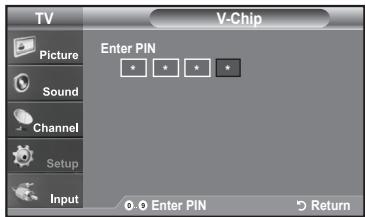 SAMSUNG LN-T1954H - How to Set up Restrictions Using the 'Canadian French' - 2