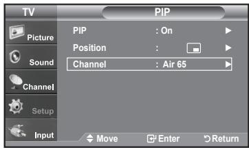 SAMSUNG LN-T1954H - Changing the PIP Channel - 1