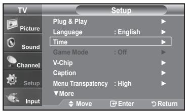 SAMSUNG LN-T1954H - Option 1: Setting the Clock Manually - 1