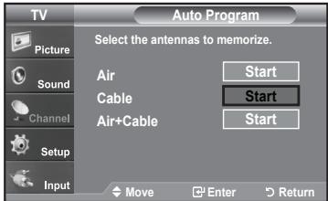 SAMSUNG LN-T1954H - Storing Channels in Memory (Automatic Method) - 2