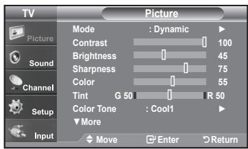 SAMSUNG LN-T1954H - Viewing the Menus - 1