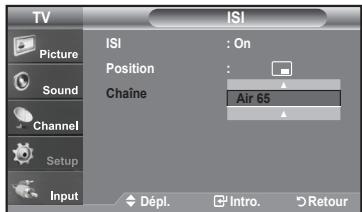 SAMSUNG LN-T1954H - Changer la chaine de la fenetre ISI - 2