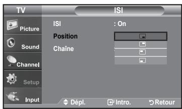 SAMSUNG LN-T1954H - Pour changer la position de la fenêtre ISI - 2