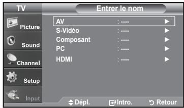 SAMSUNG LN-T1954H - Pour éditer le nom de la source - 2