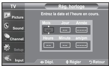 SAMSUNG LN-T1954H - Option 1:Réglage manuel del 'horloge - 4