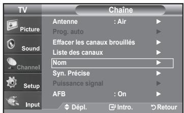SAMSUNG LN-T1954H - Nom des chaînes - 1