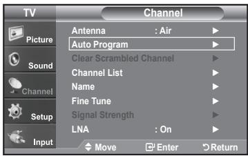 SAMSUNG LN-T1954H - Storing Channels in Memory (Automatic Method) - 1