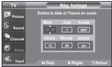 SAMSUNG LN-T1954H - Option 1:Réglage manuel del 'horloge - 5