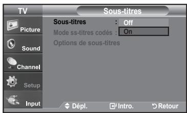 SAMSUNG LN-T1954H - Affichage des sous-titres (messages/texte à l'écran) – Analogique - 3