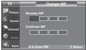 SAMSUNG LN-T1954H - Réglage de votre numéro d'identification personnel (NIP) - 4