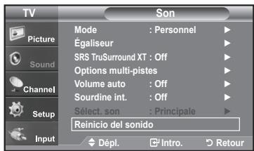 SAMSUNG LN-T1954H - Rétablir les paramètres de son par défaut - 1