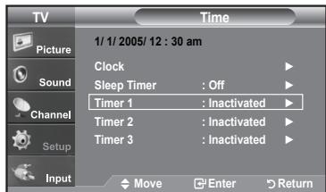 SAMSUNG LN-T1954H - Setting the On/Off Timer - 1